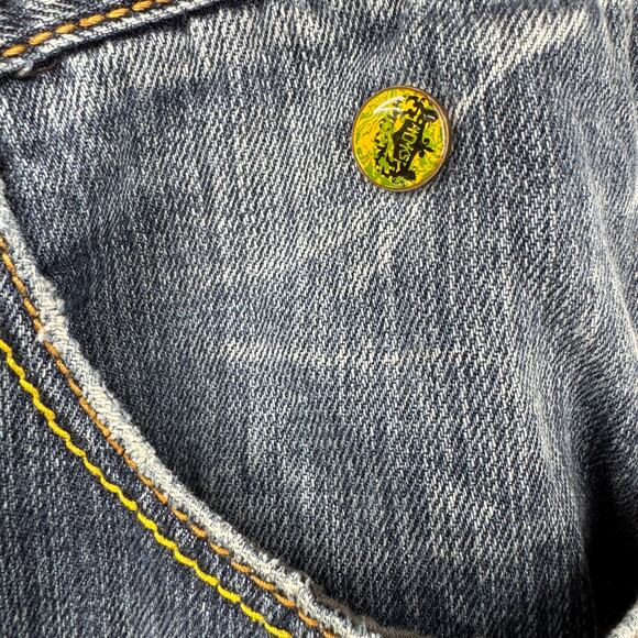 Akademiks Jeans Mens 40 (40x32 ACTUAL) Distressed Faded Wash Relaxed Fit Denim - Picture 7 of 12